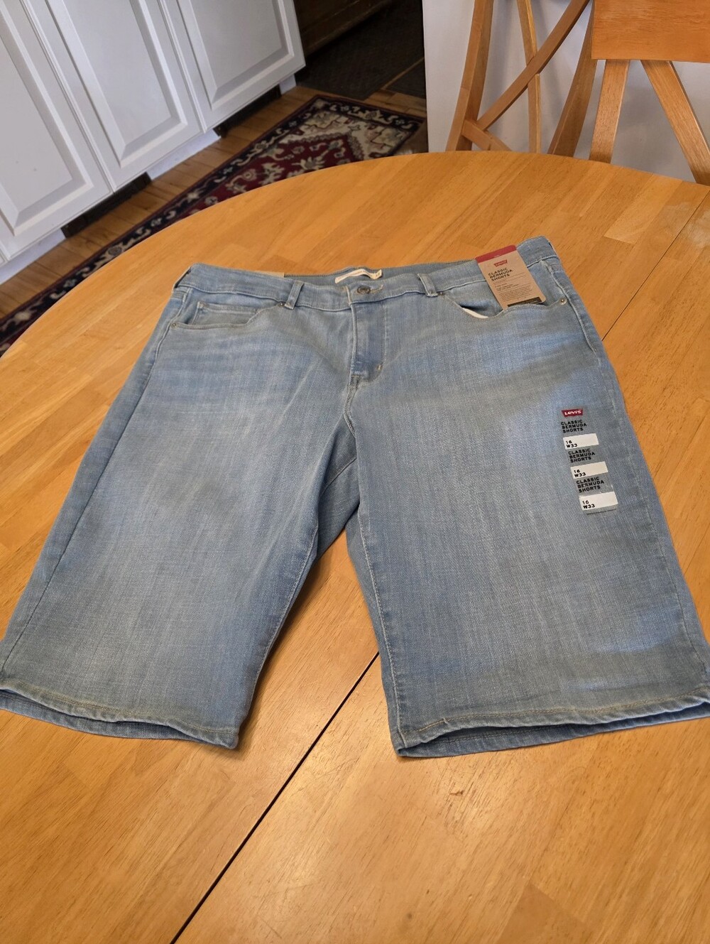 Levi's Womens Light Blue Denim Shorts